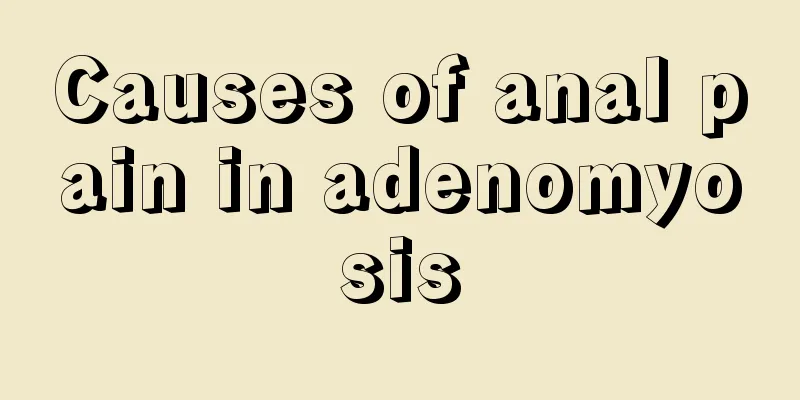 Causes of anal pain in adenomyosis