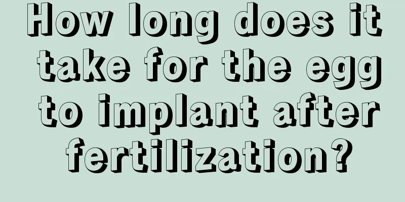 How long does it take for the egg to implant after fertilization?