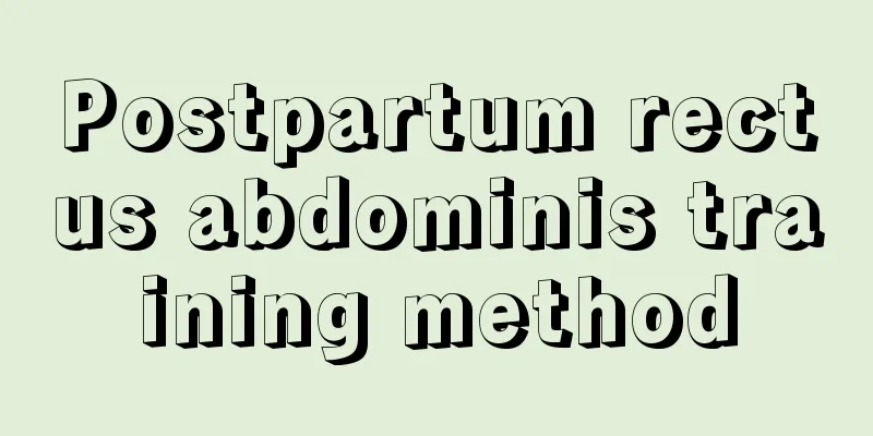 Postpartum rectus abdominis training method