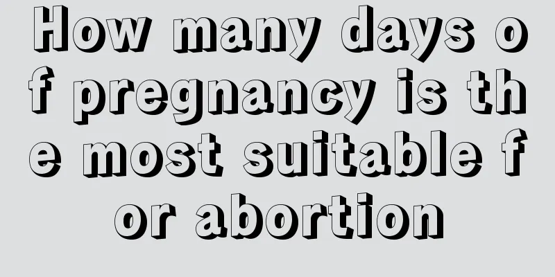 How many days of pregnancy is the most suitable for abortion