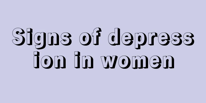 Signs of depression in women