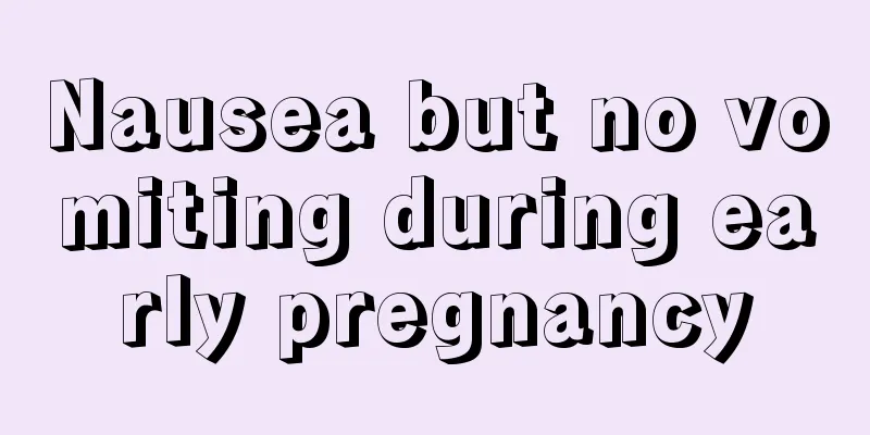 Nausea but no vomiting during early pregnancy