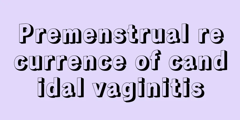 Premenstrual recurrence of candidal vaginitis