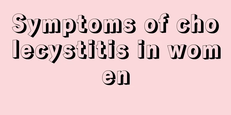 Symptoms of cholecystitis in women