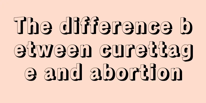 The difference between curettage and abortion