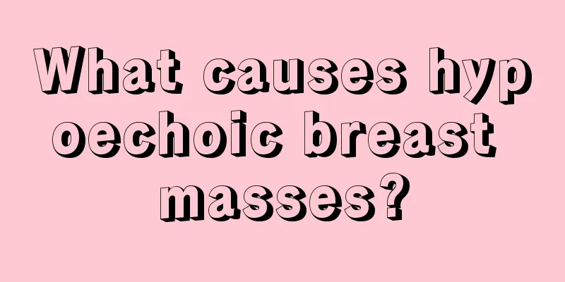 What causes hypoechoic breast masses?