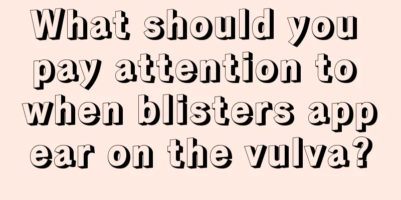 What should you pay attention to when blisters appear on the vulva?