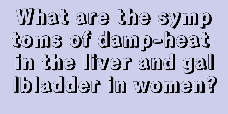 What are the symptoms of damp-heat in the liver and gallbladder in women?