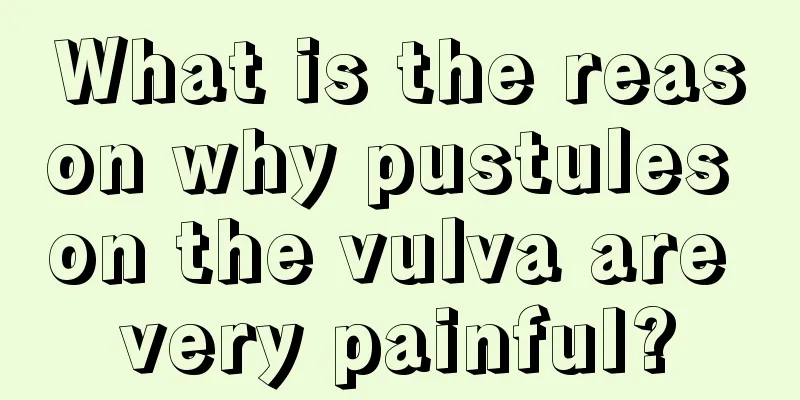 What is the reason why pustules on the vulva are very painful?