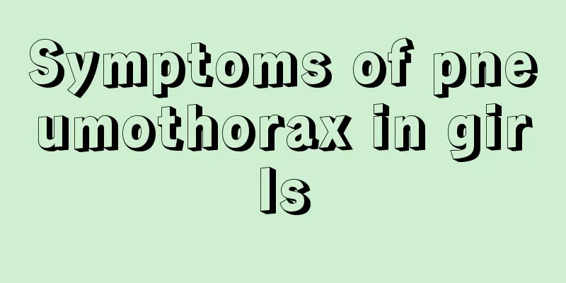 Symptoms of pneumothorax in girls