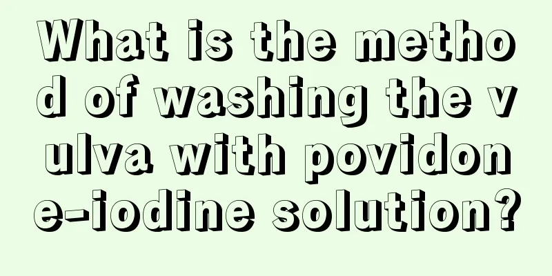 What is the method of washing the vulva with povidone-iodine solution?