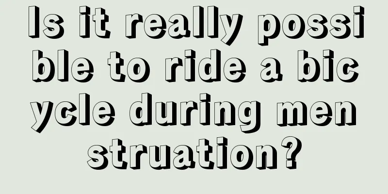 Is it really possible to ride a bicycle during menstruation?