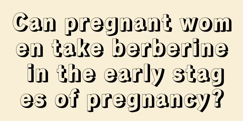 Can pregnant women take berberine in the early stages of pregnancy?