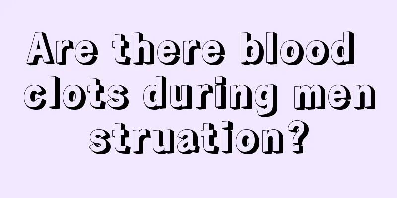 Are there blood clots during menstruation?