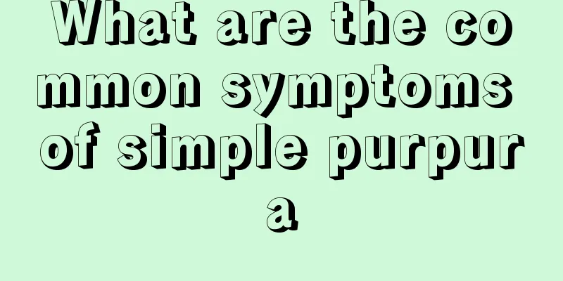 What are the common symptoms of simple purpura