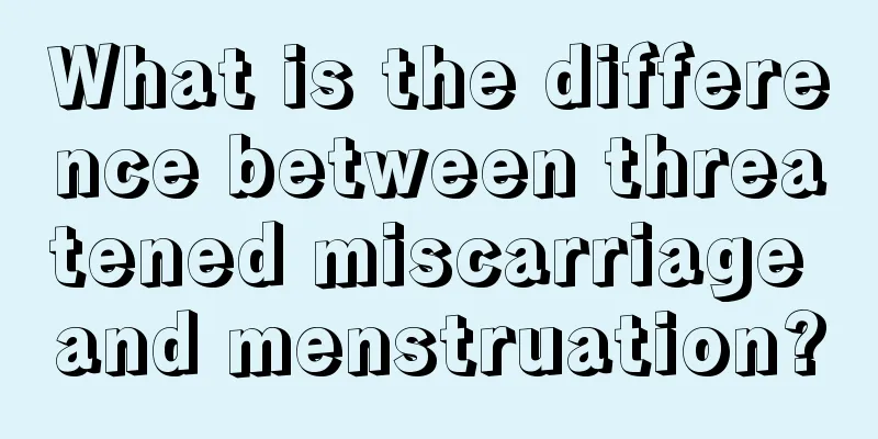 What is the difference between threatened miscarriage and menstruation?