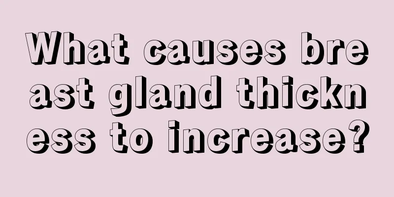 What causes breast gland thickness to increase?