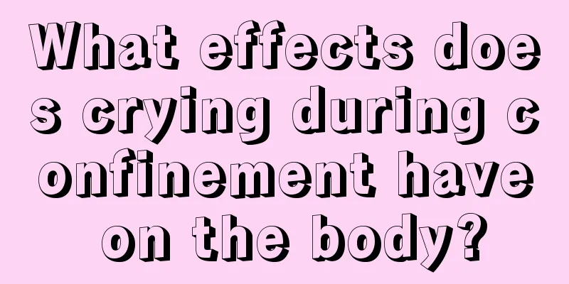 What effects does crying during confinement have on the body?