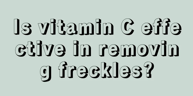 Is vitamin C effective in removing freckles?