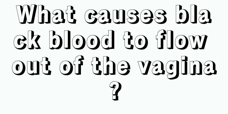 What causes black blood to flow out of the vagina?