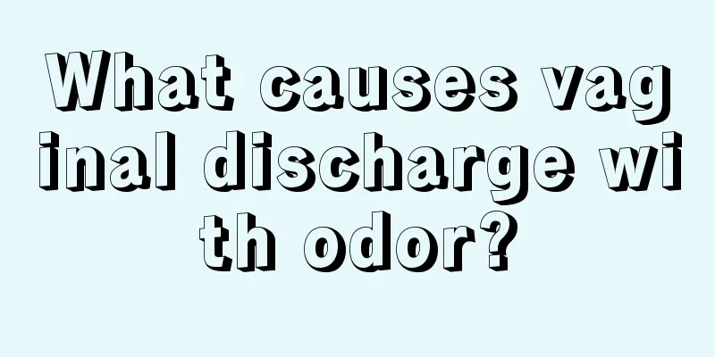 What causes vaginal discharge with odor?