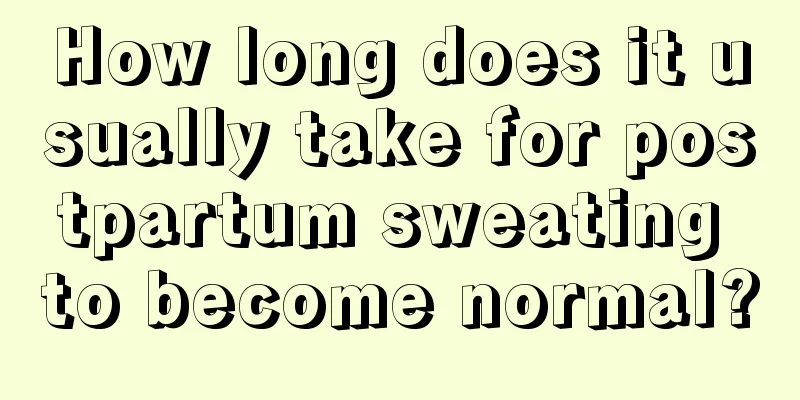 How long does it usually take for postpartum sweating to become normal?