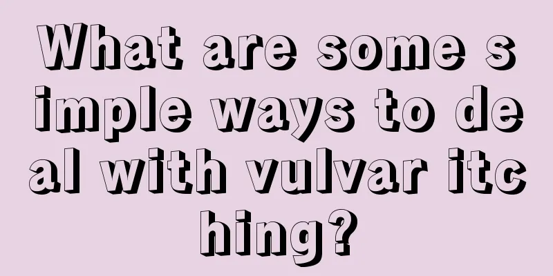 What are some simple ways to deal with vulvar itching?