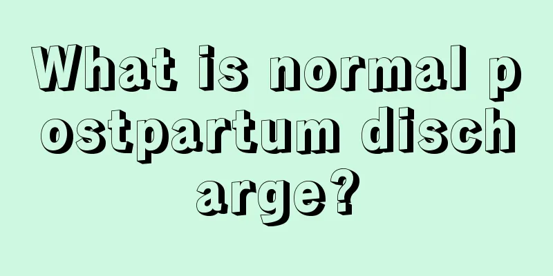 What is normal postpartum discharge?