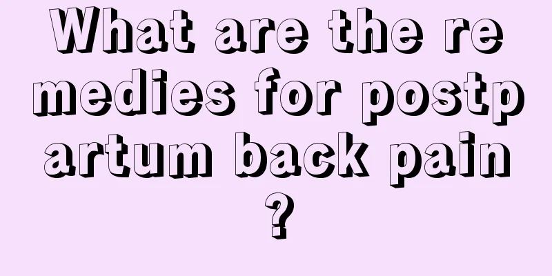 What are the remedies for postpartum back pain?