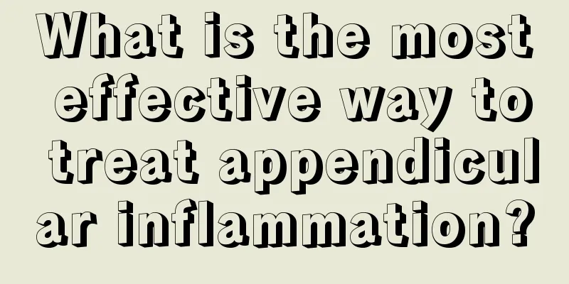 What is the most effective way to treat appendicular inflammation?