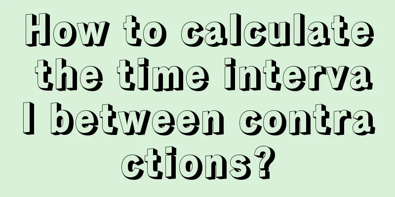 How to calculate the time interval between contractions?