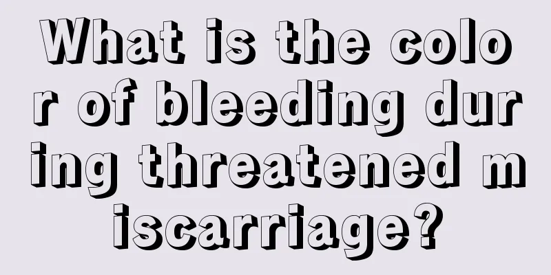 What is the color of bleeding during threatened miscarriage?