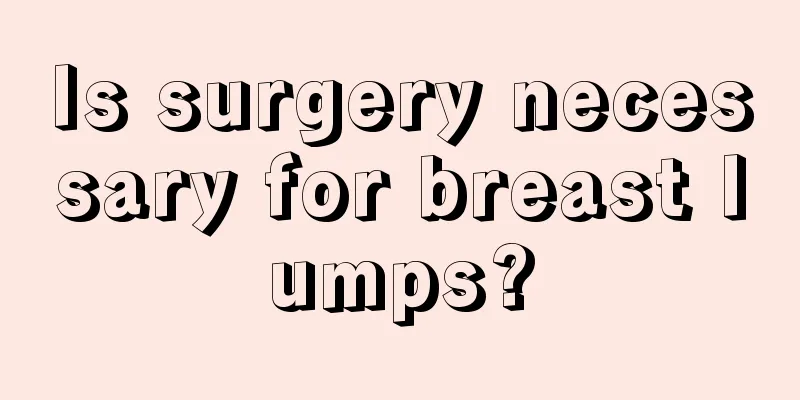 Is surgery necessary for breast lumps?