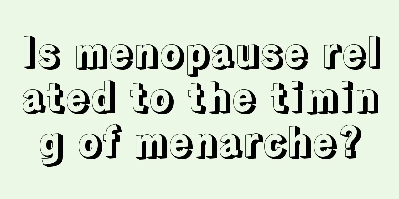 Is menopause related to the timing of menarche?