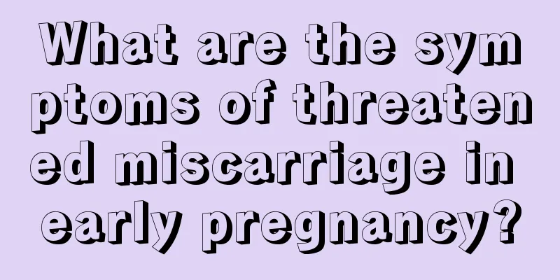 What are the symptoms of threatened miscarriage in early pregnancy?