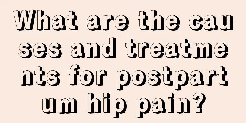 What are the causes and treatments for postpartum hip pain?