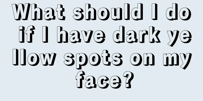 What should I do if I have dark yellow spots on my face?