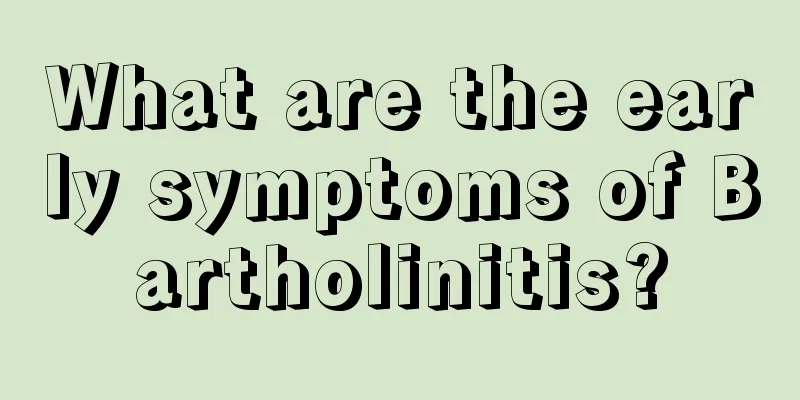 What are the early symptoms of Bartholinitis?