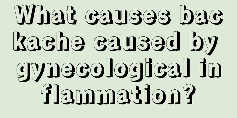 What causes backache caused by gynecological inflammation?