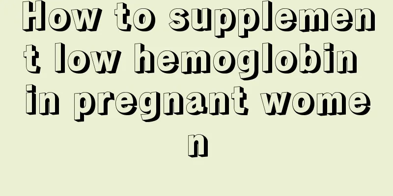 How to supplement low hemoglobin in pregnant women