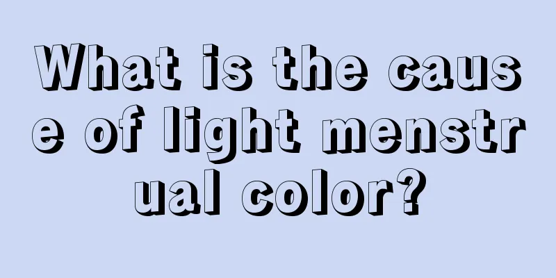 What is the cause of light menstrual color?