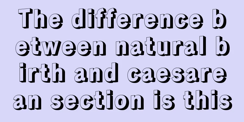 The difference between natural birth and caesarean section is this