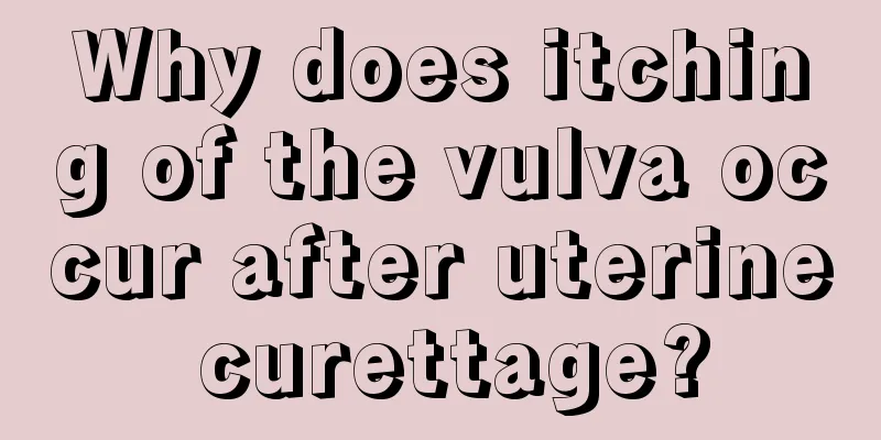 Why does itching of the vulva occur after uterine curettage?