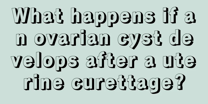 What happens if an ovarian cyst develops after a uterine curettage?