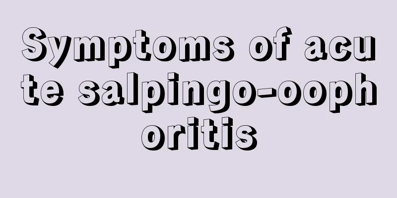 Symptoms of acute salpingo-oophoritis