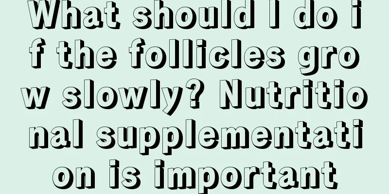 What should I do if the follicles grow slowly? Nutritional supplementation is important