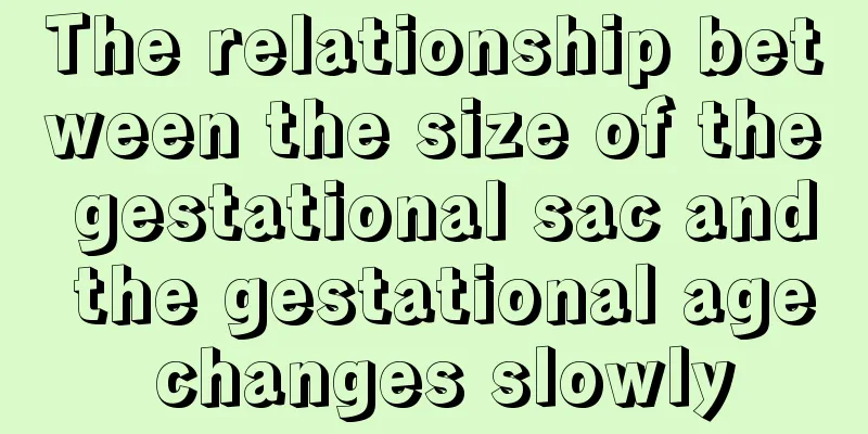 The relationship between the size of the gestational sac and the gestational age changes slowly