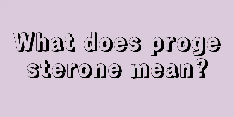 What does progesterone mean?