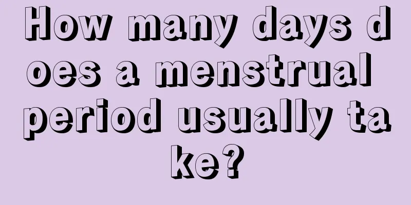 How many days does a menstrual period usually take?