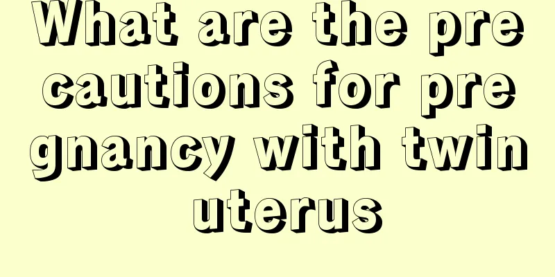 What are the precautions for pregnancy with twin uterus